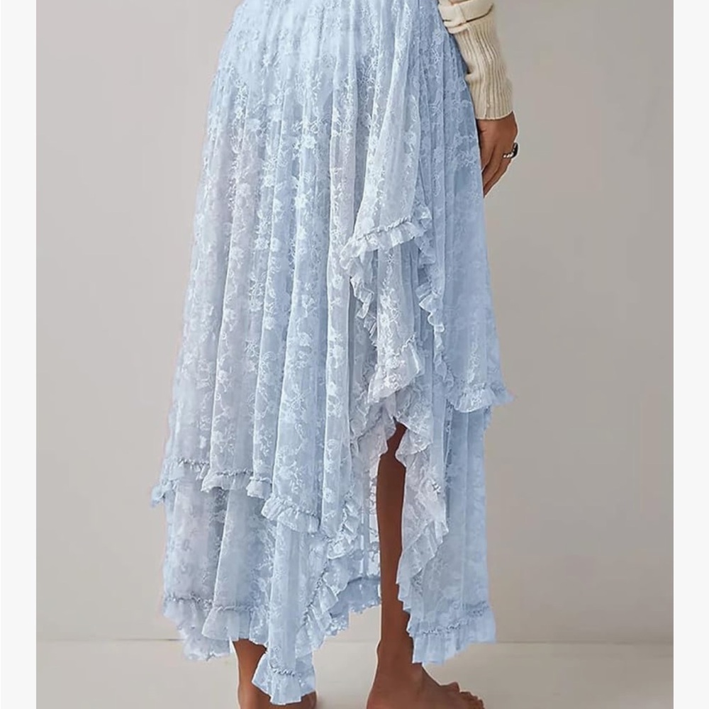 Urban Outfitters Blue A-Line Maxi Skirt Resort Wear
